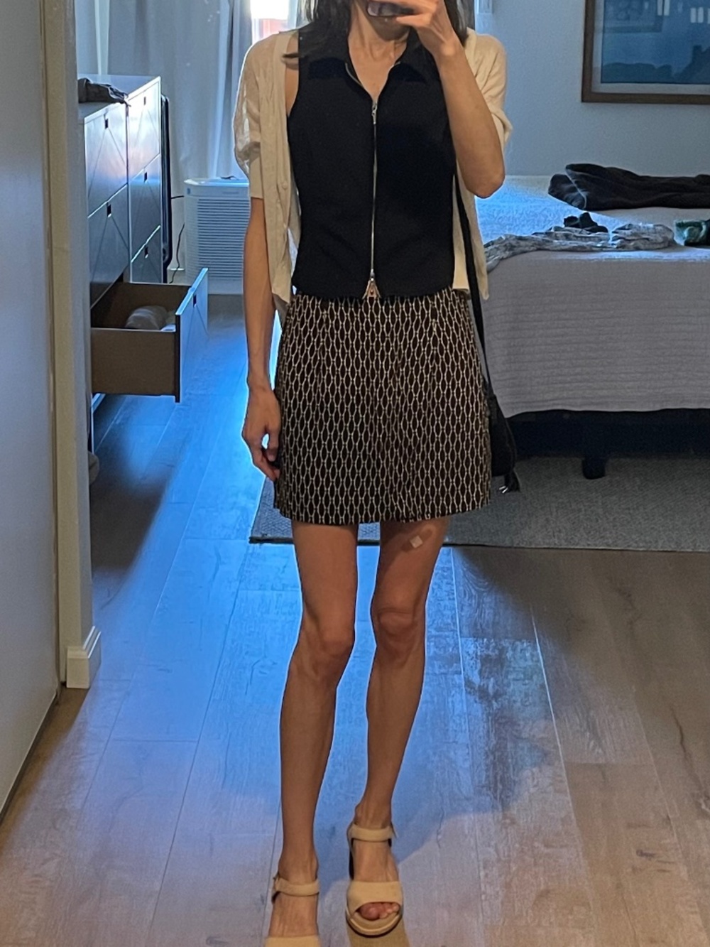 Vintage Banana Republic Brown Print Skort